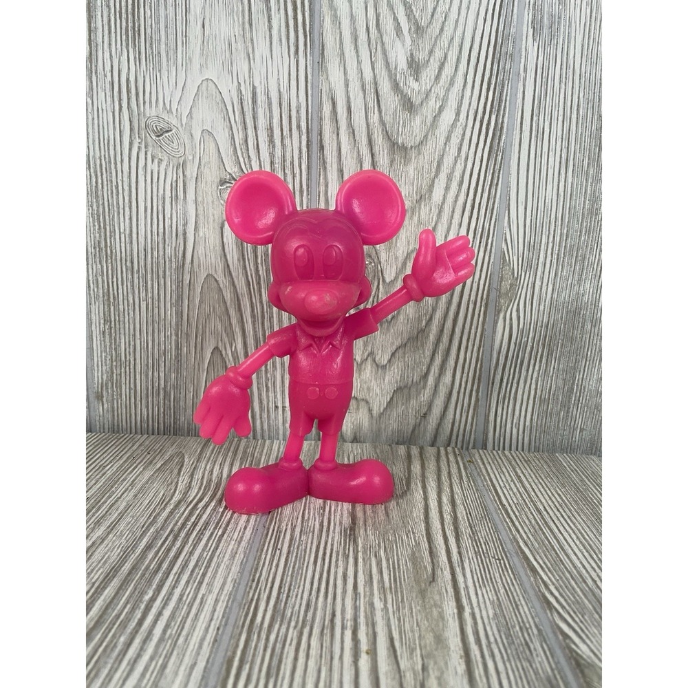 Vintage 1971 Marx Walt Disney Mickey Mouse Plastic Toy Figurine 6" Made in USA